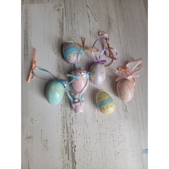 Easter bunny egg air balloon ornament Xmas spring - Picture 1 of 9